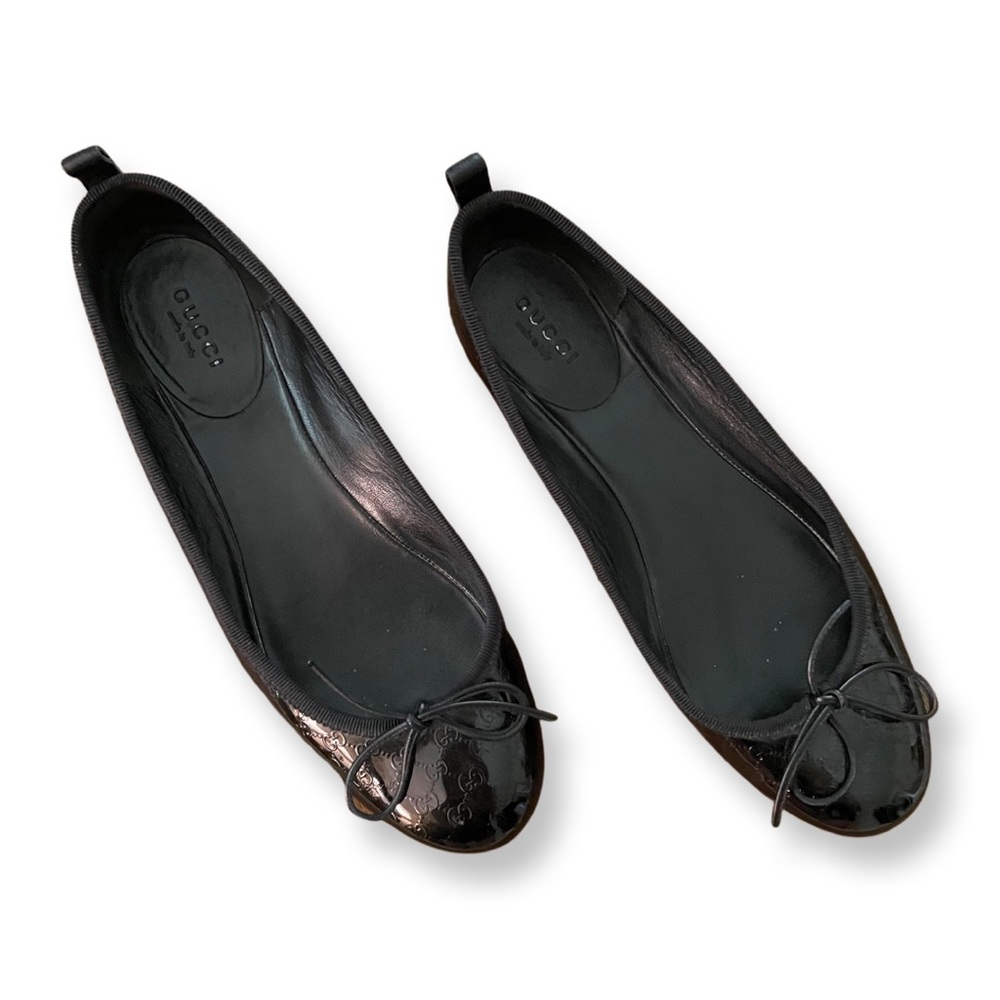GUCCI Patent Leather Ballet Flats, size 38/8